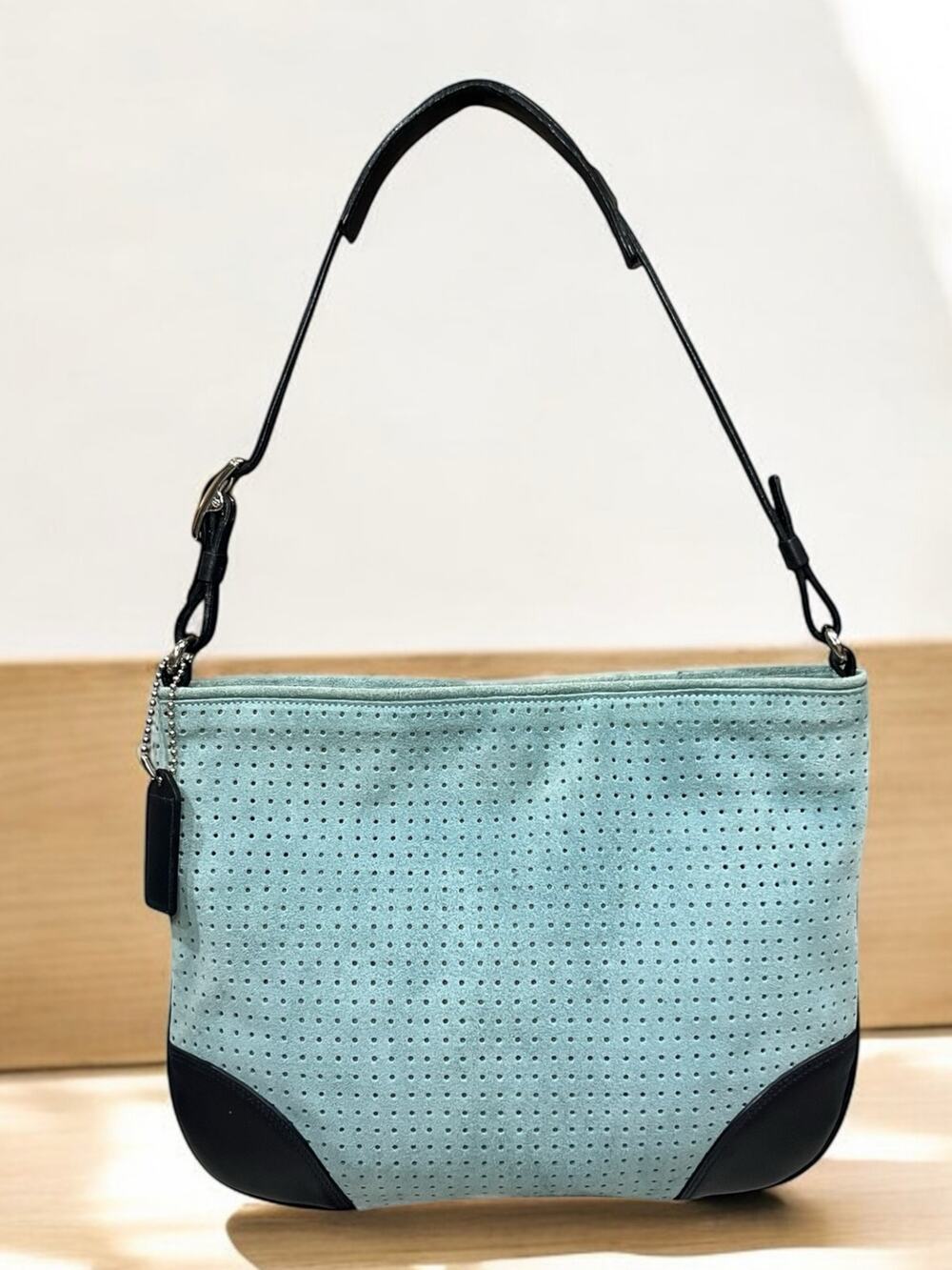 Vintage Coach 8178 Girlie Suede Perforated Hobo Bag